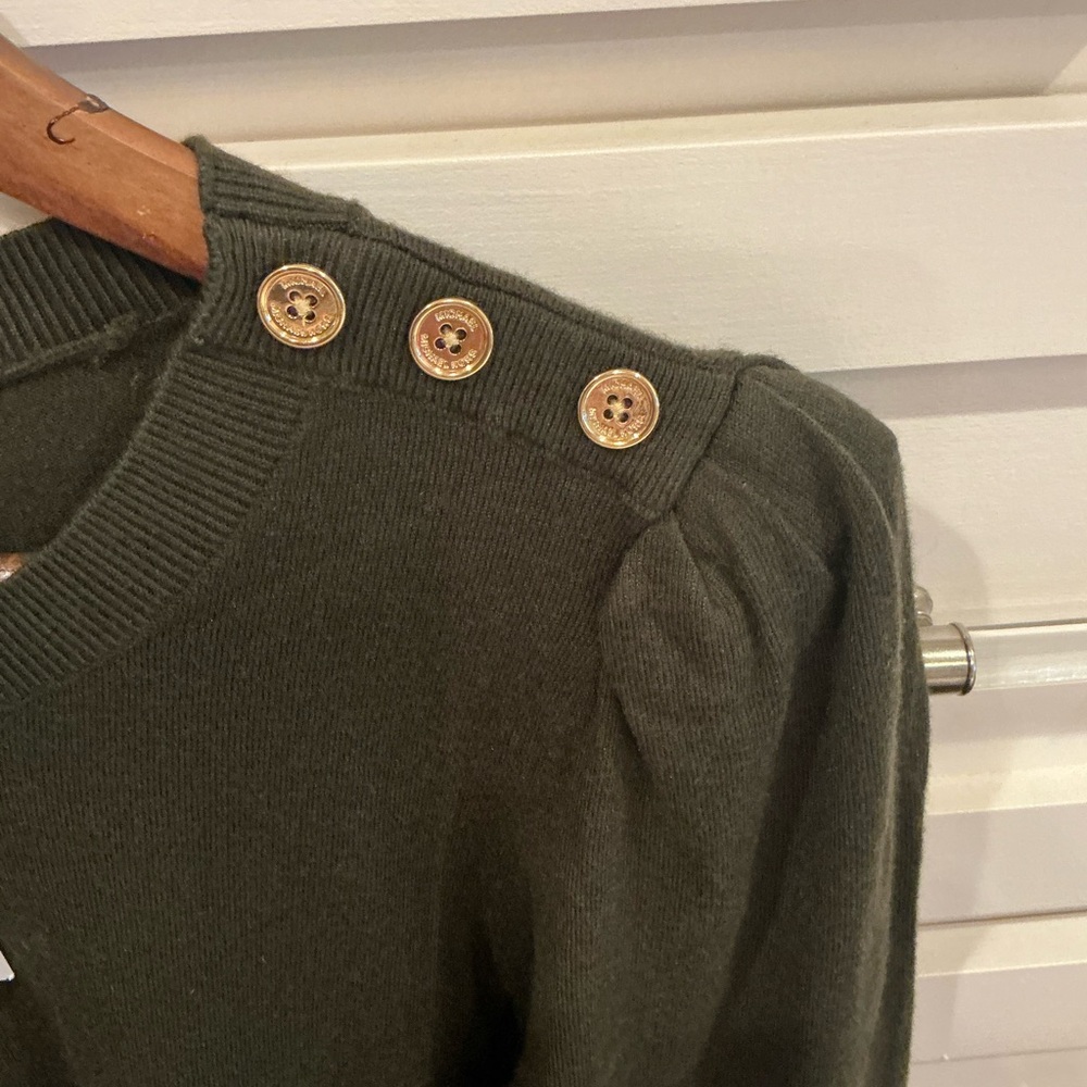MICHAEL Michael Kors Olive Button-Accent soft sweater - Picture 3 of 8